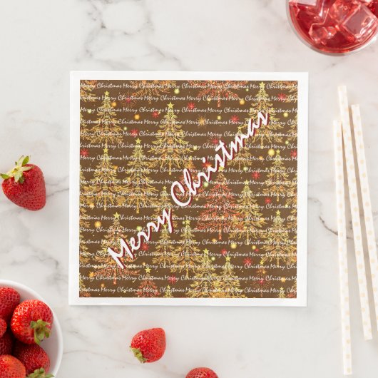 Weihnachtsbäume im Luxusdesign Serviette (Beispiel)
