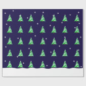 Weihnachtsbäume im Schnee-Packpapier Geschenkpapier (Flach)