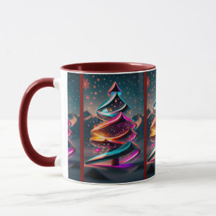 Weihnachtsbäume im Schnee Tasse