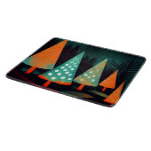 Weihnachtsbäume im Wald Schneidebrett (Ecke)