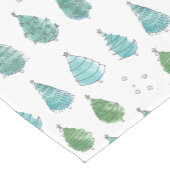 Weihnachtsbäume im Wasser Grün Kurzer Tischläufer (Ecke)