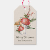 Weihnachtsbäume im Wasser Rustikales Wald Geschenkanhänger (Vorderseite)