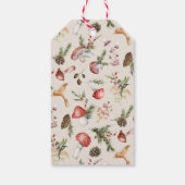 Weihnachtsbäume im Wasser Rustikales Wald Geschenkanhänger (Rückseite)