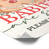 Weihnachtsbäume im Winter sind süßes Zeichen Poster (Ecke)