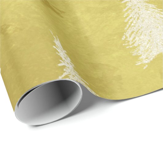 Weihnachtsbäume Imitat Goldene Frische Pasta mache Geschenkpapier (Rolleneckpunkt)