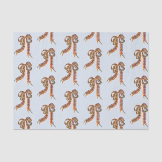 Weihnachtsbäume in Aquarellen Kariert Seidenpapier (Vorderseite)