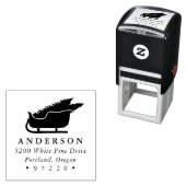 Weihnachtsbäume in der Rücksendeadresse Sleigh Permastempel (Beispiel)