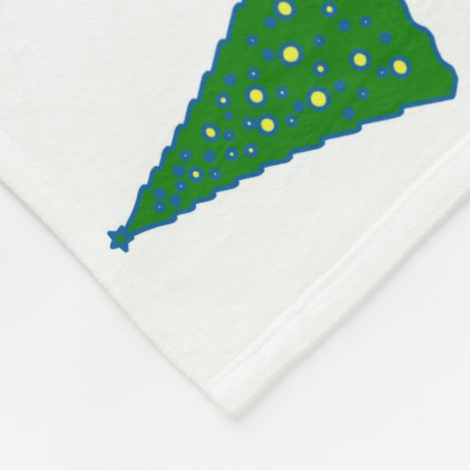 Weihnachtsbäume in drei Farben Fleecedecke (Ecke)