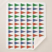 Weihnachtsbäume in drei Farben Sherpadecke (Vorderseite)