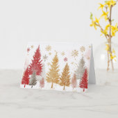 Weihnachtsbäume in Funkelnd Schnee Karte (Gelbe Blume)