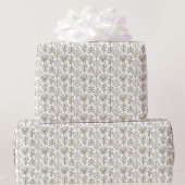 Weihnachtsbäume in Gold Kleinformat Wrapping Paper Geschenkpapier