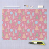 Weihnachtsbäume in Rosa Seidenpapier (Handwerk)