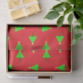 Weihnachtsbäume in Rot Seidenpapier (Geschenk)