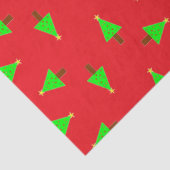 Weihnachtsbäume in Rot Seidenpapier (Ausschnitt)