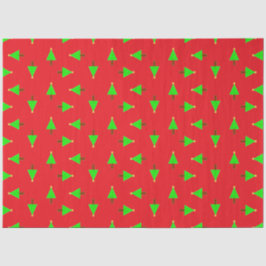 Weihnachtsbäume in Rot Seidenpapier