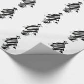 Weihnachtsbäume in Zebra Print Wrapping Paper Geschenkpapier (Ecke)