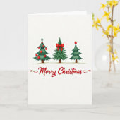 Weihnachtsbäume Karte (Gelbe Blume)