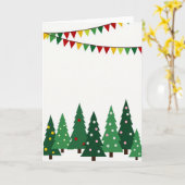 Weihnachtsbäume Karte Festlich (Gelbe Blume)
