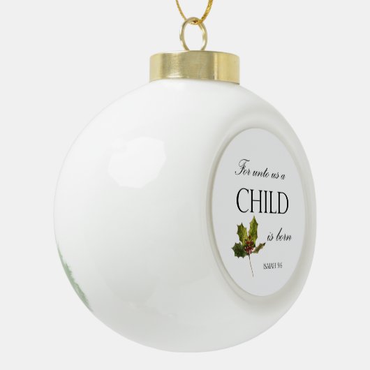 Weihnachtsbäume Keramik Verse Keramik Kugel-Ornament (Links)