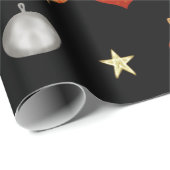 Weihnachtsbaume, Kränze und Glocken Geschenkpapier (Rolleneckpunkt)