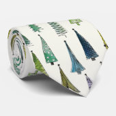 Weihnachtsbäume Krawatte (Gerollt)