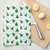 Weihnachtsbäume Küchentücher (Viertel Falte)