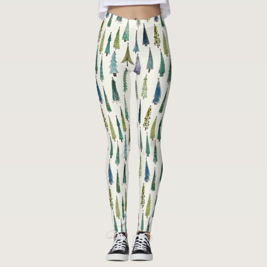 Weihnachtsbäume Leggings (Vorderseite)