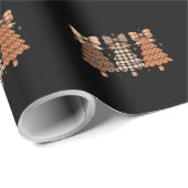Weihnachtsbäume Leopard Kariert Bogen Xmas Ferien Geschenkpapier (Rolleneckpunkt)