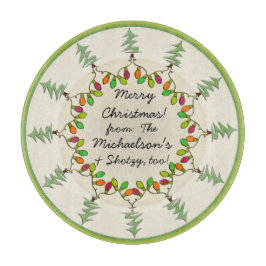 Weihnachtsbäume & Lichter Charcuterie Board Schneidebrett