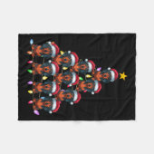 Weihnachtsbäume Lichter Männer Frauen Santa Dackel Fleecedecke (Vorderseite (Horizontal))