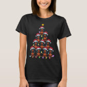 Weihnachtsbäume Lichter Männer Frauen Santa Dackel T-Shirt (Vorderseite)
