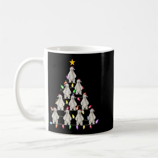 Weihnachtsbäume Lichter Männer Santa Lar Bear Xma Kaffeetasse (Links)