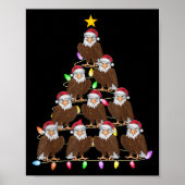 Weihnachtsbäume Lichter Männer Weihnachtsweihe Wei Poster (Vorne)