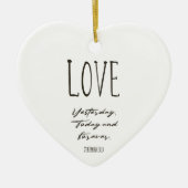 Weihnachtsbäume Liebe Keramik Ornament (Vorne)