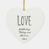 Weihnachtsbäume Liebe Keramik Ornament (Hinten)