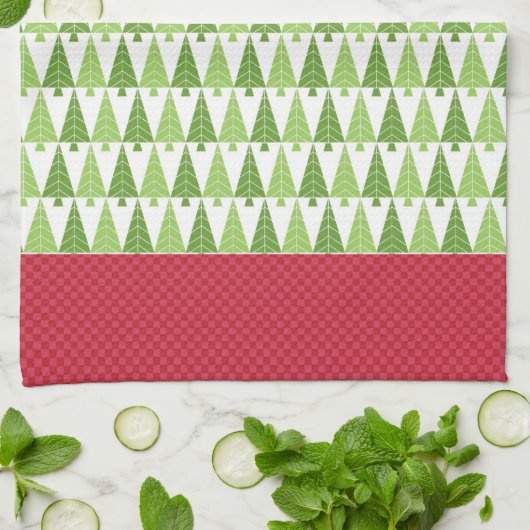 Weihnachtsbäume Microfiber Küchentücher (Gefaltet)