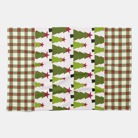 Weihnachtsbäume Microfiber Küchentücher (Horizontal)