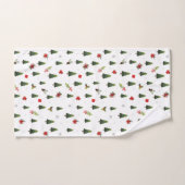 Weihnachtsbäume, Mistletoe & Geschenke Badhandtuch Set (Handtuch)