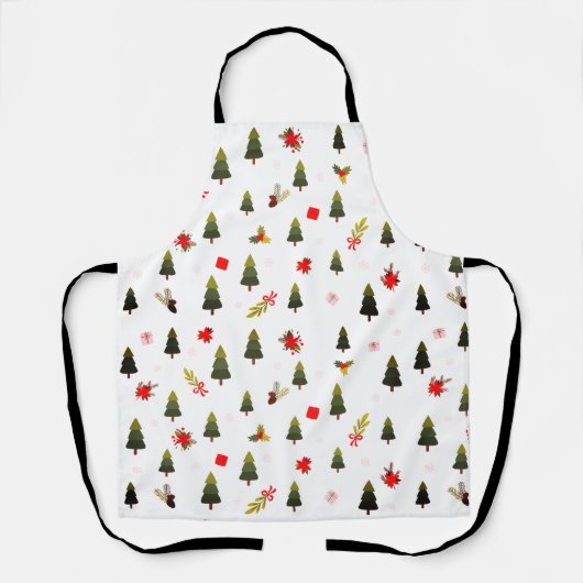 Weihnachtsbäume, Mistletoe & Geschenke Schürze (Vorderseite)