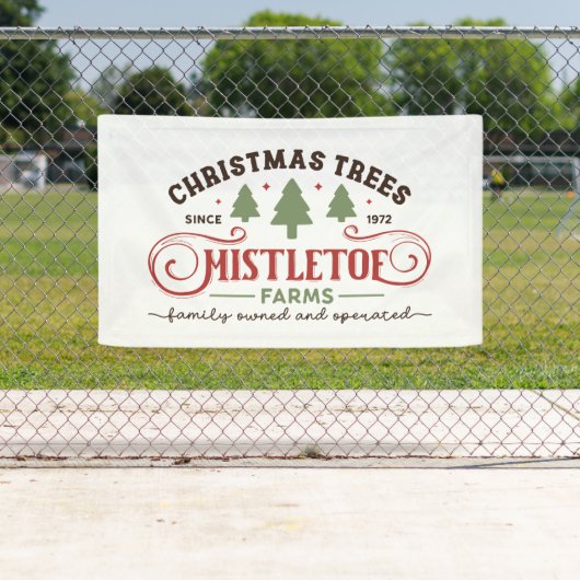 Weihnachtsbäume mistletofarm North Pole Banner (Insitu)