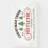 Weihnachtsbäume mistletofarm North Pole Banner (Vertikal)