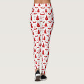 Weihnachtsbäume, Mistletos und Schneeflocken Leggings (Rückseite)