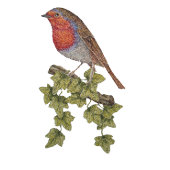 Weihnachtsbäume mit Efeu und Robinen Polyester Weihnachtsbaumdecke