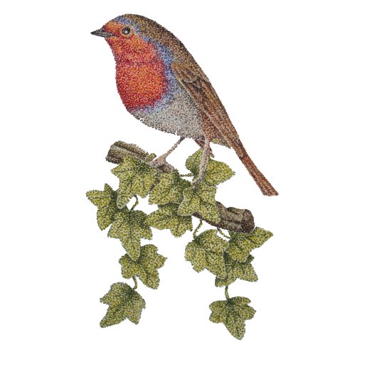 Weihnachtsbäume mit Efeu und Robinen Polyester Weihnachtsbaumdecke