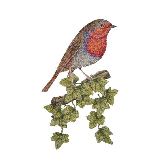 Weihnachtsbäume mit Efeu und Robinen Polyester Weihnachtsbaumdecke