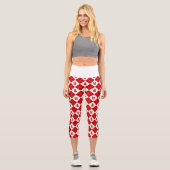 Weihnachtsbäume mit Geschenkboxen Muster Capri Leggings (Vorderseite)