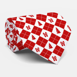 Weihnachtsbäume mit Geschenkboxen Muster Krawatte