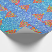 Weihnachtsbäume mit Glitzer-Muster Geschenkpapier (Ecke)