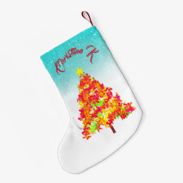 Weihnachtsbäume mit Glitzern-Muster Kleiner Weihnachtsstrumpf