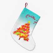 Weihnachtsbäume mit Glitzern-Muster Kleiner Weihnachtsstrumpf (Vorderansicht (hängend))